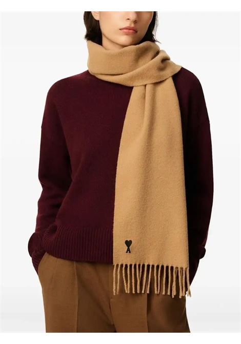 adc scarf unisex caramel AMI PARIS | USF677.334280